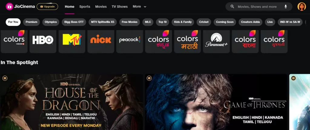 Jio Cinema OTT