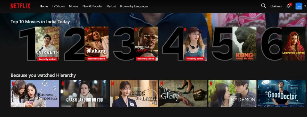 Netflix OTT platform